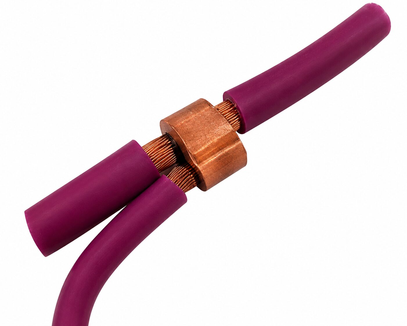 Conector a compresión CCG instalado entre conductor y jabalina