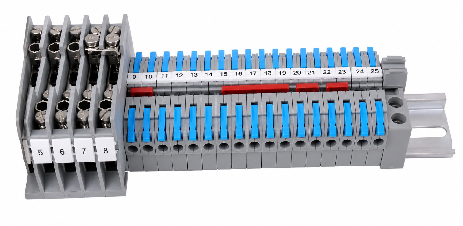 Conectores para riel DIN CMK-420 CMK-420-4 y CMK-420-6