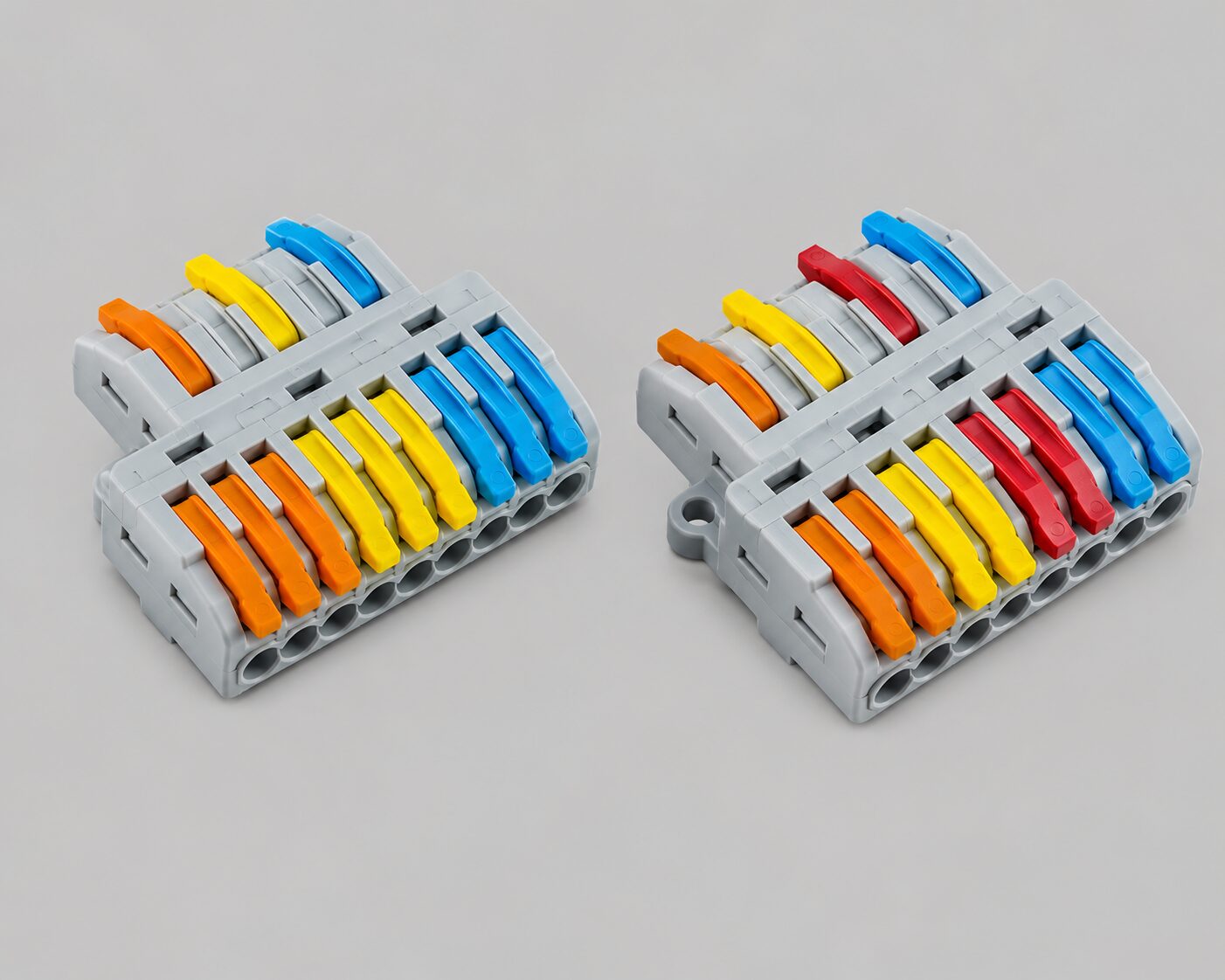 Detalle de los conectores eléctricos de empalme