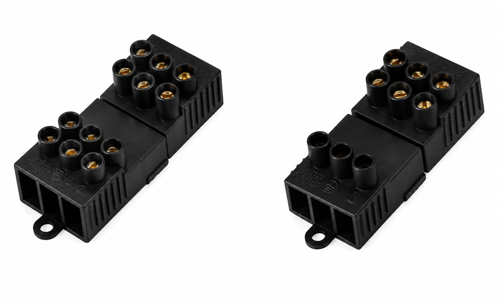 Conectores enchufables macho y hembra